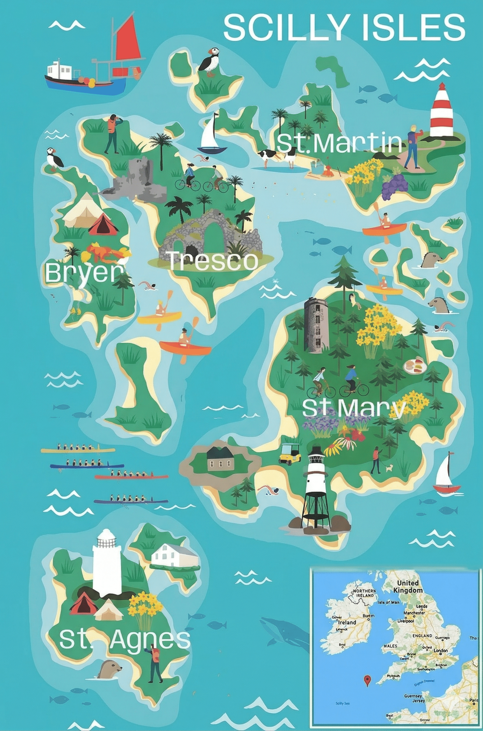 iles scilly map